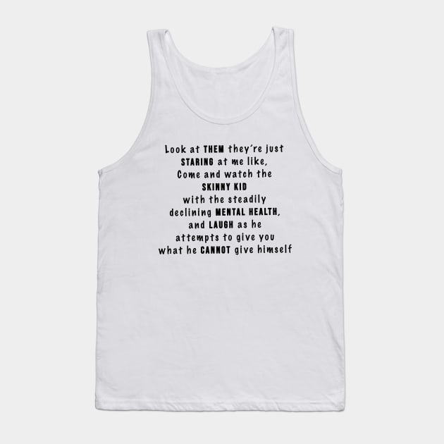 Can't Handle This Lyrics - Bo Burnham Tank Top by quoteee